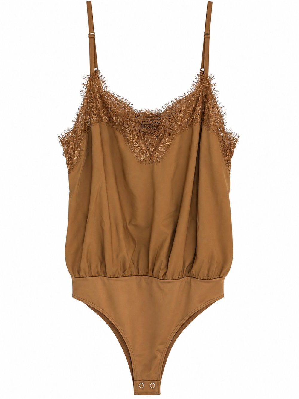 NWT Express Conscious Edit Brown Lace Cami Bodysuit Size S